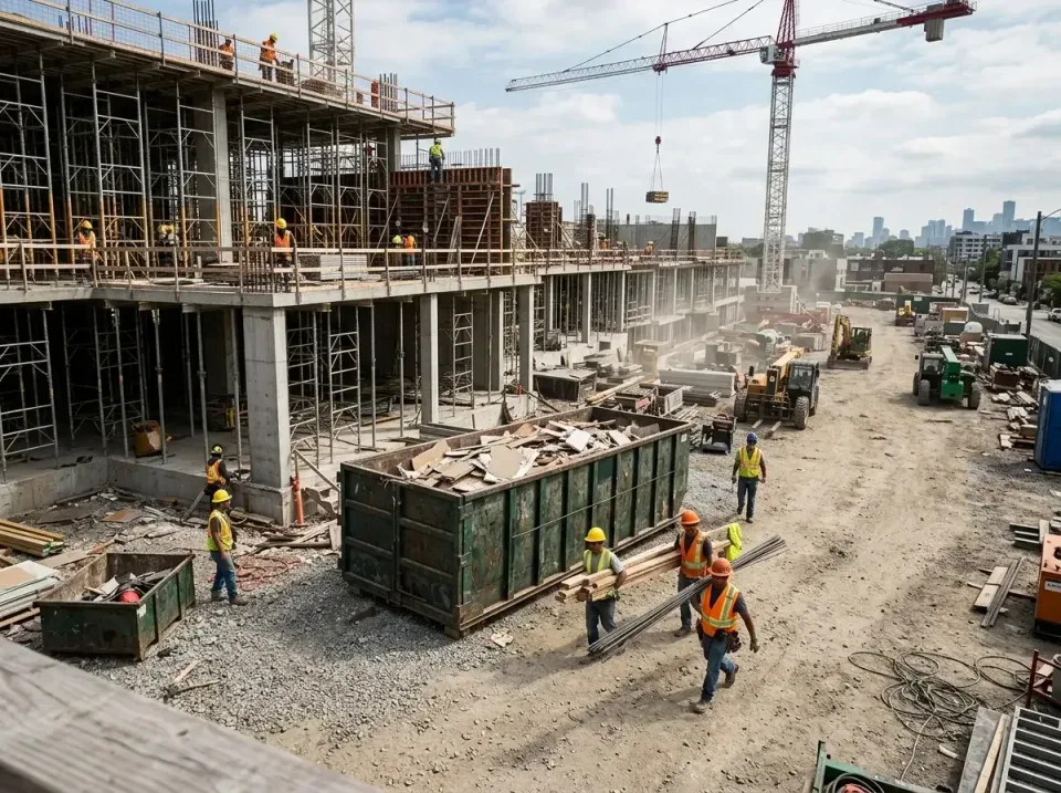commercial-construction-site-w-002 — frequently asked questions, Low Cost Construction Dumpster Rental in Goodview, MN